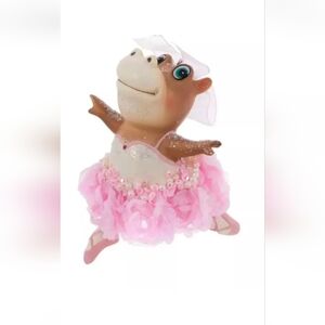 Hippo Ballerina Christmas Tree Ornament Made of Resin Super Cute XMAS Gift Idea